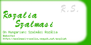 rozalia szalmasi business card